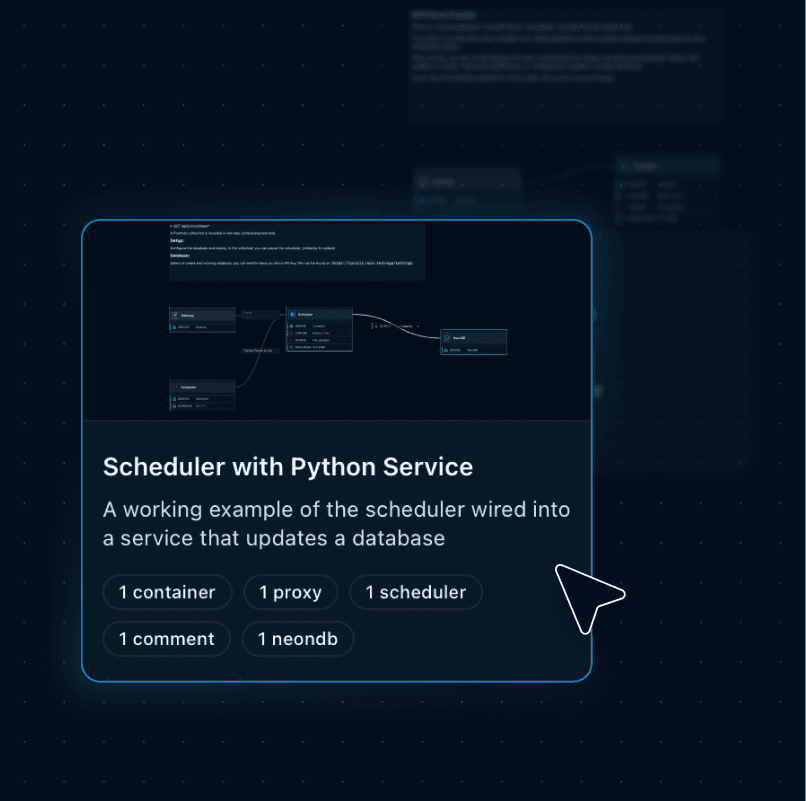 Scheduler with Python Service blueprint